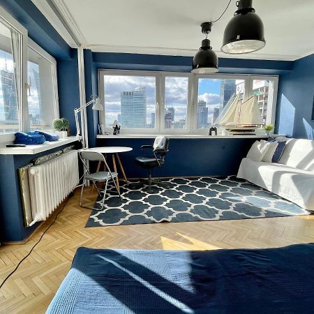 Super Apartament Blue Scisle Centrum Dwie Linie Metra Netflix Wifi 300 Mbs Panorama Miasta 华沙 外观 照片