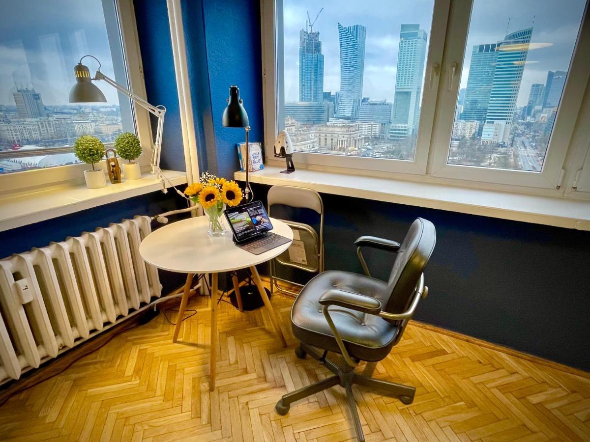 Super Apartament Blue Scisle Centrum Dwie Linie Metra Netflix Wifi 300 Mbs Panorama Miasta 华沙 外观 照片