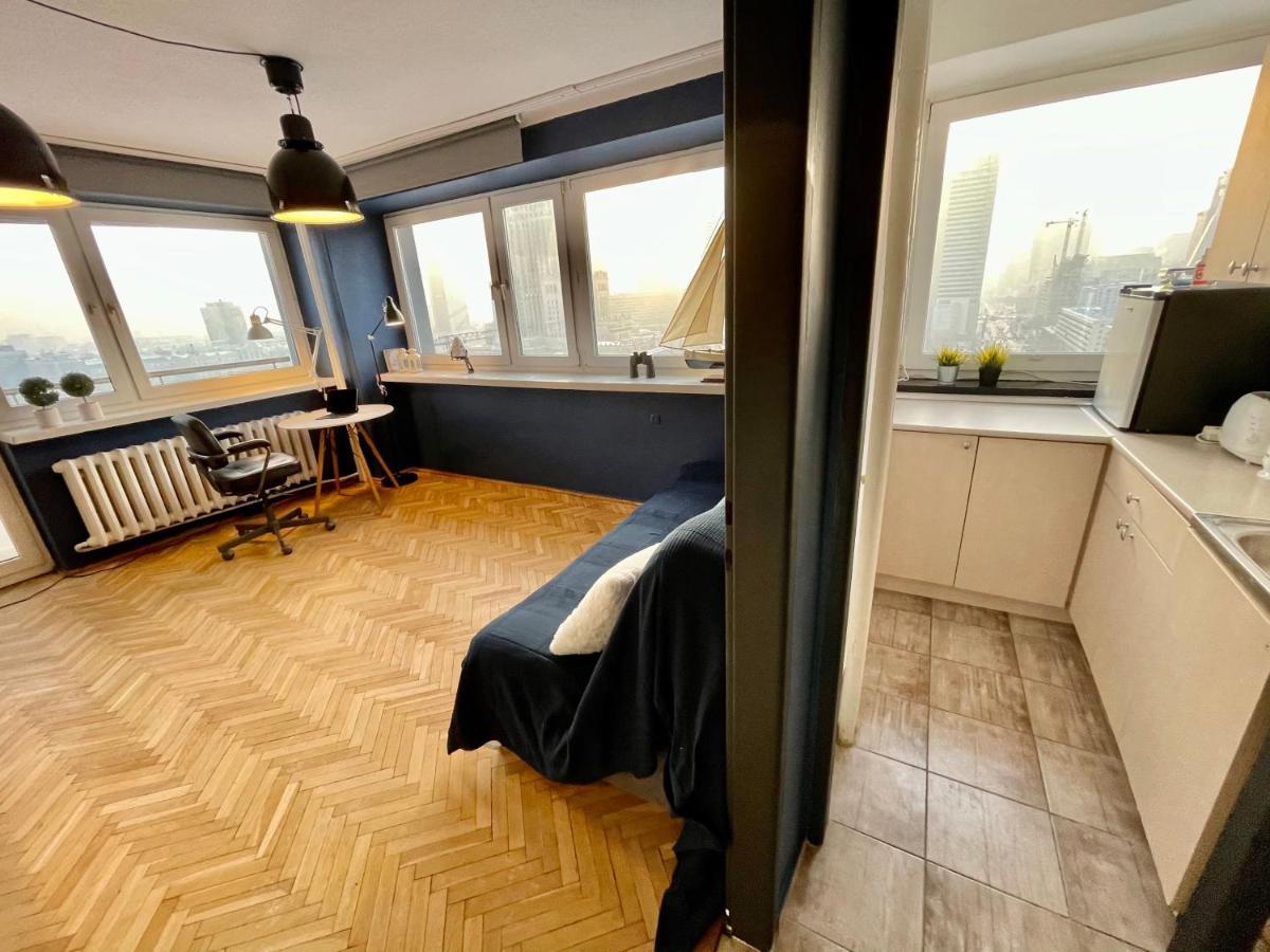 Super Apartament Blue Scisle Centrum Dwie Linie Metra Netflix Wifi 300 Mbs Panorama Miasta 华沙 外观 照片