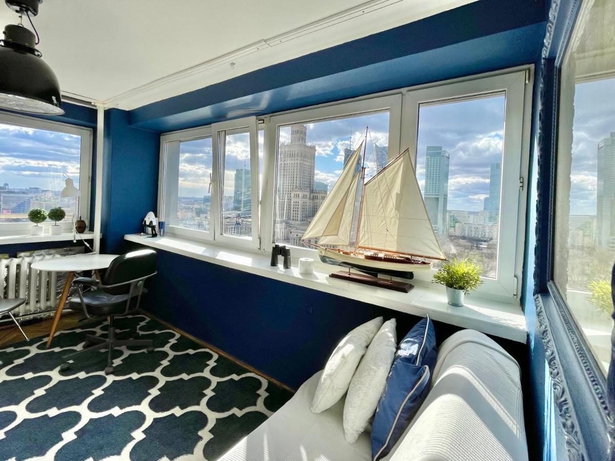 Super Apartament Blue Scisle Centrum Dwie Linie Metra Netflix Wifi 300 Mbs Panorama Miasta 华沙 外观 照片
