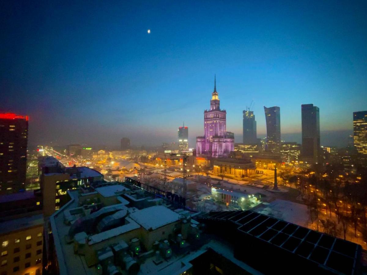 Super Apartament Blue Scisle Centrum Dwie Linie Metra Netflix Wifi 300 Mbs Panorama Miasta 华沙 外观 照片