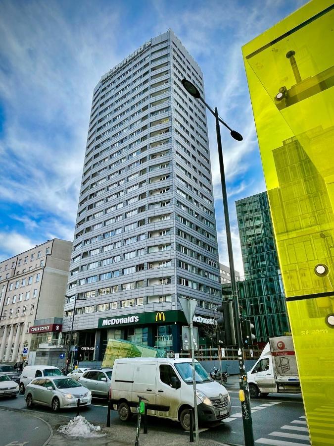Super Apartament Blue Scisle Centrum Dwie Linie Metra Netflix Wifi 300 Mbs Panorama Miasta 华沙 外观 照片