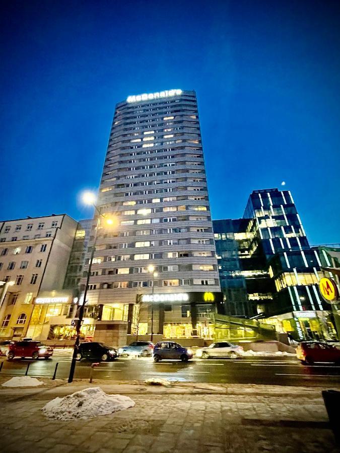 Super Apartament Blue Scisle Centrum Dwie Linie Metra Netflix Wifi 300 Mbs Panorama Miasta 华沙 外观 照片