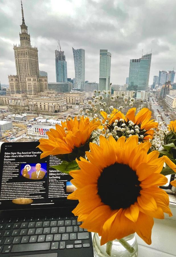 Super Apartament Blue Scisle Centrum Dwie Linie Metra Netflix Wifi 300 Mbs Panorama Miasta 华沙 外观 照片