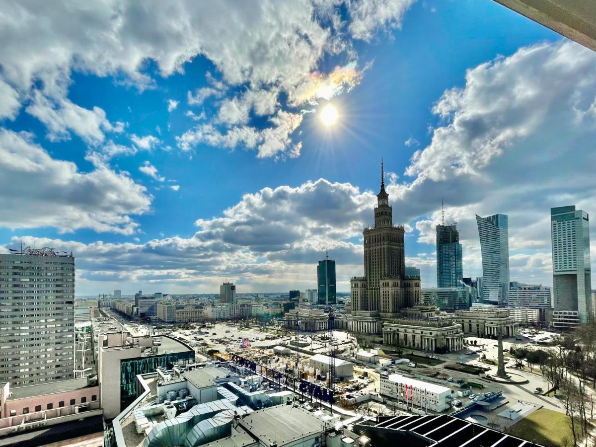 Super Apartament Blue Scisle Centrum Dwie Linie Metra Netflix Wifi 300 Mbs Panorama Miasta 华沙 外观 照片
